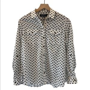 Jones New York apple print blouse